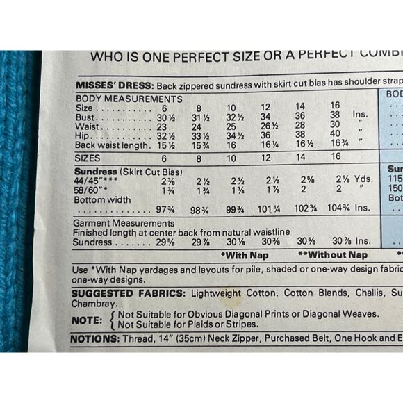 McCalls 6657 Sewing pattern apron dress fit and flare size 8 10 12 - Picture 6 of 7